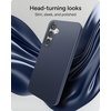 image:imageZAGG Milan Snap Samsung Galaxy S25 Case  Clear Glitter Design Slim amp Drop Resistant up to 13ft Fast Wireless Charging Compatible Stylish Protective Case Glitter StarlightNavy Blue