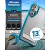 image:imageZAGG Santa Cruz Samsung Galaxy S24 Case with Kickstand  GrapheneEnhanced DropResistant up to 13ft Ultra Slim Clear Case with Color Accents Vibrant BlueVibrant Blue