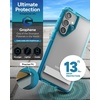 image:imageZAGG Santa Cruz Samsung Galaxy S24 Case with Kickstand  GrapheneEnhanced DropResistant up to 13ft Ultra Slim Clear Case with Color Accents Vibrant BlueVibrant Blue