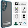 image:imageZAGG Santa Cruz Samsung Galaxy S24 Case with Kickstand  GrapheneEnhanced DropResistant up to 13ft Ultra Slim Clear Case with Color Accents Vibrant BlueVibrant Blue