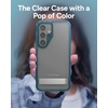 image:imageZAGG Santa Cruz Samsung Galaxy S24 Case with Kickstand  GrapheneEnhanced DropResistant up to 13ft Ultra Slim Clear Case with Color Accents Vibrant BlueVibrant Blue
