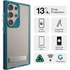 image:imageZAGG Santa Cruz Samsung Galaxy S24 Case with Kickstand  GrapheneEnhanced DropResistant up to 13ft Ultra Slim Clear Case with Color Accents Vibrant BlueVibrant Blue