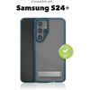 image:imageZAGG Santa Cruz Samsung Galaxy S24 Case with Kickstand  GrapheneEnhanced DropResistant up to 13ft Ultra Slim Clear Case with Color Accents Vibrant BlueVibrant Blue