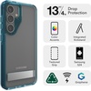 image:imageZAGG Santa Cruz Samsung Galaxy S24 Case with Kickstand  GrapheneEnhanced DropResistant up to 13ft Ultra Slim Clear Case with Color Accents Vibrant BlueVibrant Blue