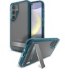image:imageZAGG Santa Cruz Samsung Galaxy S24 Case with Kickstand  GrapheneEnhanced DropResistant up to 13ft Ultra Slim Clear Case with Color Accents Vibrant BlueVibrant Blue