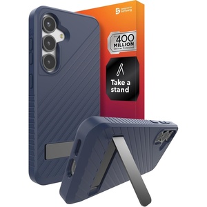 image:imageZAGG Denali Samsung Galaxy S25 Case with Kickstand  16ft Drop Protection GrapheneInfused Wireless Charging Compatible Rugged DualLayer Design Navy BlueNavy Blue
