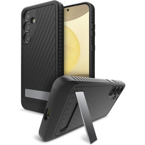 image:imageZAGG Everest Samsung Galaxy S24 Case with Kickstand  Triple Layer GrapheneInfused Drop Protection up to 20ft EcoFriendly Design Textured Grip Black
