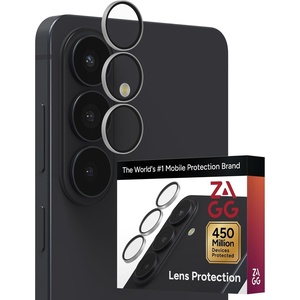 image:imageZAGG Glass Elite AntiReflective Samsung Galaxy Z Flip6 Camera Lens Protector  Tempered Glass Lens Protector with Polycarbonate Frame 5X Stronger Maximum Scratch Protection Smudge ResistantSilver