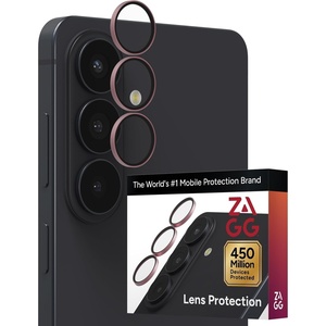 image:imageZAGG Glass Elite AntiReflective Samsung Galaxy Z Flip6 Camera Lens Protector  Tempered Glass Lens Protector with Polycarbonate Frame 5X Stronger Maximum Scratch Protection Smudge ResistantPink