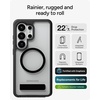 image:imageZAGG Rainier Snap Samsung Galaxy S26 Ultra Case with Kickstand  Latte 22ft Drop Protection Rugged DualLayer Magnetic Case Graphene Fortified Heavy Duty Shockproof Cover Military Grade DefenseBlack
