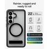 image:imageZAGG Rainier Snap Samsung Galaxy S26 Ultra Case with Kickstand  Latte 22ft Drop Protection Rugged DualLayer Magnetic Case Graphene Fortified Heavy Duty Shockproof Cover Military Grade DefenseBlack