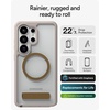 image:imageZAGG Rainier Snap Samsung Galaxy S26 Ultra Case with Kickstand  Latte 22ft Drop Protection Rugged DualLayer Magnetic Case Graphene Fortified Heavy Duty Shockproof Cover Military Grade DefenseLatte