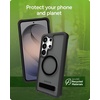 image:imageZAGG Rainier Snap Samsung Galaxy S26 Ultra Case with Kickstand  Latte 22ft Drop Protection Rugged DualLayer Magnetic Case Graphene Fortified Heavy Duty Shockproof Cover Military Grade DefenseSmoke Black