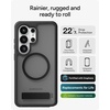 image:imageZAGG Rainier Snap Samsung Galaxy S26 Ultra Case with Kickstand  Latte 22ft Drop Protection Rugged DualLayer Magnetic Case Graphene Fortified Heavy Duty Shockproof Cover Military Grade DefenseSmoke Black