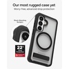 image:imageZAGG Rainier Snap Samsung Galaxy S26 Ultra Case with Kickstand  Smoke Black 22ft Drop Protection Rugged DualLayer Magnetic Case Graphene Fortified Heavy Duty Shockproof Military Grade DefenseBlack