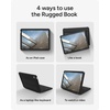 image:imageZAGG Rugged Book Detachable Case with MagneticHinged Backlit Keyboard for iPad AirAir 29797 Pro  MultiDevice Bluetooth Pairing  USBC to USBC Cable Included BlackiPad 109 Gen 10  iPad 11 A16