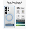 image:imageZAGG Santa Cruz Snap Samsung Galaxy S26 Ultra Case with Kickstand  ICY Blue Magnetic Crystal Clear Protective Phone Cover 13ft Drop Protection Graphene Reinforced Slim Case with StandIcy Blue