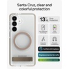 image:imageZAGG Santa Cruz Snap Samsung Galaxy S26 Ultra Case with Kickstand  ICY Blue Magnetic Crystal Clear Protective Phone Cover 13ft Drop Protection Graphene Reinforced Slim Case with StandTitanium Gray