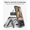 image:imageZAGG Santa Cruz Snap Samsung Galaxy S26 Ultra Case with Kickstand  ICY Blue Magnetic Crystal Clear Protective Phone Cover 13ft Drop Protection Graphene Reinforced Slim Case with StandBlack