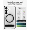 image:imageZAGG Santa Cruz Snap Samsung Galaxy S26 Ultra Case with Kickstand  ICY Blue Magnetic Crystal Clear Protective Phone Cover 13ft Drop Protection Graphene Reinforced Slim Case with StandBlack