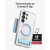 image:imageZAGG Santa Cruz Snap Samsung Galaxy S26 Ultra Case with Kickstand  ICY Blue Magnetic Crystal Clear Protective Phone Cover 13ft Drop Protection Graphene Reinforced Slim Case with StandIcy Blue
