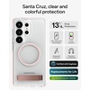 image:imageZAGG Santa Cruz Snap Samsung Galaxy S26 Ultra Case with Kickstand  ICY Blue Magnetic Crystal Clear Protective Phone Cover 13ft Drop Protection Graphene Reinforced Slim Case with StandPink Sorbet