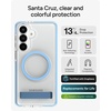 image:imageZAGG Santa Cruz Snap Samsung Galaxy S26 Ultra Case with Kickstand  ICY Blue Magnetic Crystal Clear Protective Phone Cover 13ft Drop Protection Graphene Reinforced Slim Case with StandIcy Blue