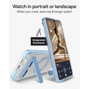 image:imageZAGG Santa Cruz Snap Samsung Galaxy S26 Ultra Case with Kickstand  ICY Blue Magnetic Crystal Clear Protective Phone Cover 13ft Drop Protection Graphene Reinforced Slim Case with StandIcy Blue