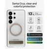 image:imageZAGG Santa Cruz Snap Samsung Galaxy S26 Ultra Case with Kickstand  ICY Blue Magnetic Crystal Clear Protective Phone Cover 13ft Drop Protection Graphene Reinforced Slim Case with StandTitanium Gray