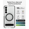 image:imageZAGG Santa Cruz Snap Samsung Galaxy S26 Ultra Case with Kickstand  ICY Blue Magnetic Crystal Clear Protective Phone Cover 13ft Drop Protection Graphene Reinforced Slim Case with StandBlack