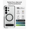 image:imageZAGG Santa Cruz Snap Samsung Galaxy S26 Ultra Case with Kickstand  ICY Blue Magnetic Crystal Clear Protective Phone Cover 13ft Drop Protection Graphene Reinforced Slim Case with StandBlack