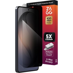 image:imageZAGG Glass Elite Privacy Samsung Galaxy S26 Ultra Screen Protector  Tempered Glass 5X Stronger Impact Protection 2Way Privacy Filter SmudgeFree ClearPrint Case Friendly Easy InstallSamsung Galaxy S26 Ultra
