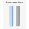 image:imageZAGG 2Pack Silicone Grips for Apple Pencil 1st Gen 2nd Gen USBC amp ZAGG Pro Stylus2 amp 1  Ergonomic Comfort AntiRoll Round with three flat surfaces Design for Writing amp Drawing Black WhiteBlue  Grey