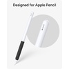 image:imageZAGG 2Pack Silicone Grips for Apple Pencil 1st Gen 2nd Gen USBC amp ZAGG Pro Stylus2 amp 1  Ergonomic Comfort AntiRoll Round with three flat surfaces Design for Writing amp Drawing Black WhiteBlack  White