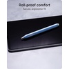 image:imageZAGG 2Pack Silicone Grips for Apple Pencil 1st Gen 2nd Gen USBC amp ZAGG Pro Stylus2 amp 1  Ergonomic Comfort AntiRoll Round with three flat surfaces Design for Writing amp Drawing Black WhiteBlue