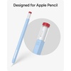 image:imageZAGG 2Pack Silicone Grips for Apple Pencil 1st Gen 2nd Gen USBC amp ZAGG Pro Stylus2 amp 1  Ergonomic Comfort AntiRoll Round with three flat surfaces Design for Writing amp Drawing Black WhiteBlue