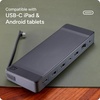 image:imageZAGG 9Port Hub  2 USBC 2 HDMI 4K 60Hz 1 USBA 10Gbps Ethernet Audio Jack SD amp MicroSD Card Readers  MultiDevice Connectivity for iPadOS ChromeOS Android Windows9Port Hub