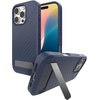image:imageZAGG Denali Snap Case with Kickstand for iPhone 17e 16e 1514 1316ft Drop Protection Magnetic GrapheneInfused Wireless Charging Compatible Rugged DualLayer Design BlackNavy Blue