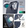 image:imageZAGG Denali Snap Case with Kickstand for iPhone 17e 16e 1514 1316ft Drop Protection Magnetic GrapheneInfused Wireless Charging Compatible Rugged DualLayer Design BlackNavy Blue