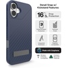 image:imageZAGG Denali Snap Case with Kickstand for iPhone 17e 16e 1514 1316ft Drop Protection Magnetic GrapheneInfused Wireless Charging Compatible Rugged DualLayer Design BlackNavy Blue