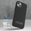 image:imageZAGG Denali Snap iPhone 151413 Case  Drop Protection 16ft5m Dual Layer Textured Cell Phone Case NoSlip Design MagSafe Phone Case Rust BrownBlack