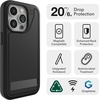 image:imageZAGG Everest Snap iPhone 151413 Case with Kickstand  Drop Protection 20ft6m TripleLayer Textured Cell Phone Case NoSlip Design MagSafe Phone Case BlackBlack