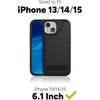 image:imageZAGG Everest Snap iPhone 151413 Case with Kickstand  Drop Protection 20ft6m TripleLayer Textured Cell Phone Case NoSlip Design MagSafe Phone Case BlackBlack