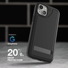 image:imageZAGG Everest Snap iPhone 151413 Case with Kickstand  Drop Protection 20ft6m TripleLayer Textured Cell Phone Case NoSlip Design MagSafe Phone Case BlackBlack