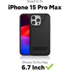 image:imageZAGG Everest Snap iPhone 151413 Case with Kickstand  Drop Protection 20ft6m TripleLayer Textured Cell Phone Case NoSlip Design MagSafe Phone Case BlackBlack