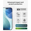 image:imageZAGG Glass Elite Privacy iPhone 15 Plus Screen Protector  5X Stronger with Reinforced Edges 2Way Privacy Filter Scratch amp SmudgeResistant Surface InvisibleShield Easy to InstalliPhone 17