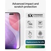 image:imageZAGG Glass Elite Privacy iPhone 15 Plus Screen Protector  5X Stronger with Reinforced Edges 2Way Privacy Filter Scratch amp SmudgeResistant Surface InvisibleShield Easy to InstalliPhone 17 Pro