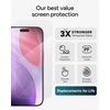 image:imageZAGG Glass Screen Protector for iPhone 15 Plus  3X Stronger with Reinforced Edges Scratch amp SmudgeResistant Surface InvisibleShield Easy to InstalliPhone 17 Pro