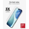 image:imageZAGG Glass Screen Protector for iPhone 15 Plus  3X Stronger with Reinforced Edges Scratch amp SmudgeResistant Surface InvisibleShield Easy to InstalliPhone 17
