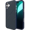 image:imageZAGG London Snap Case for iPhone 16 Plus  Embroidered Doodle Fabric Design MagSafe Compatible 13ft Drop Protection with Graphene Slim amp Lightweight Wireless Charging Compatible BlueNavy Blue
